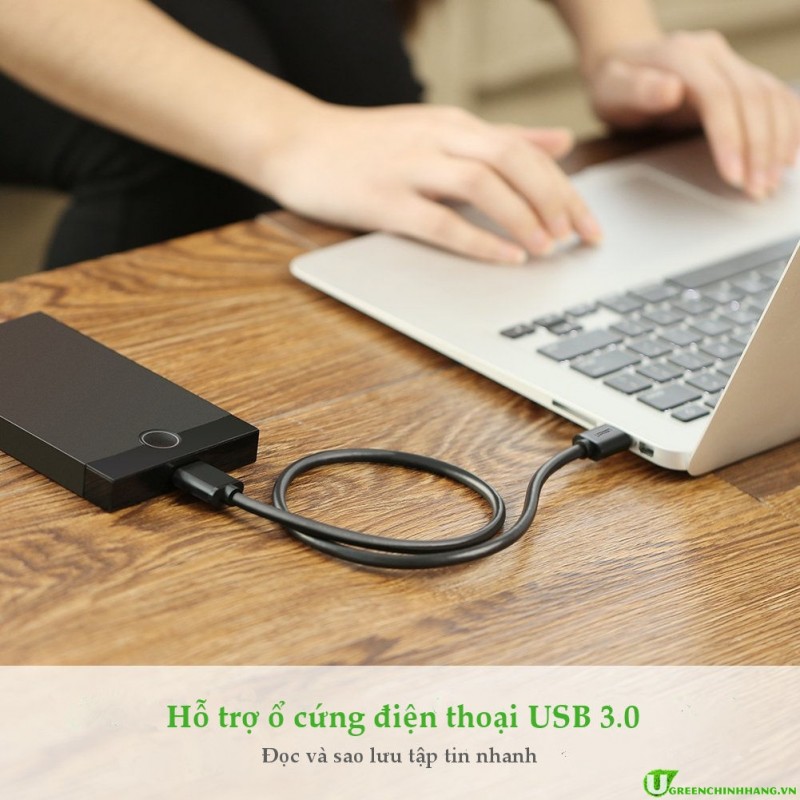 Cáp USB 3.0 cho ? c?ng di d?ng HDD 2.5 inch dài 1.5m Ugreen 10842